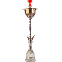 COCOYAYA Gamaliya Hookah - Bronze Stem & Crystal Glass Base