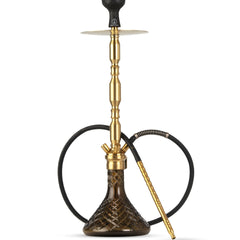 COCOYAYA King Series Hookah - Amber Base & Gold Stem