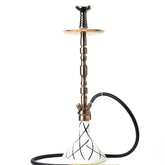 COCOYAYA King Series Hookah - White Base & Bronze Stem