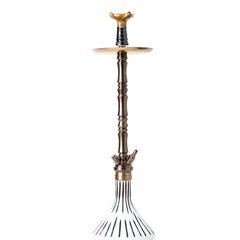 COCOYAYA King Series Hookah - White Base & Bronze Stem