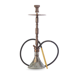 Cocoyaya King Series Hookah | Bronze Finish with Heavy Cut Glass Base