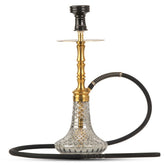 COCOYAYA M19 Hookah - Golden & Cut Glass Base