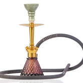 COCOYAYA Milo Hookah (Conquer Series) - Gold Stem & Purple Base
