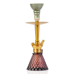 COCOYAYA Milo Hookah (Conquer Series) - Gold Stem & Purple Base