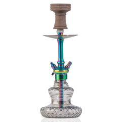 COCOYAYA Oakley Hookah (Conquer Series) - Rainbow Stem (Transparent Base)