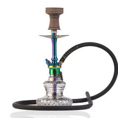 COCOYAYA Oakley Hookah (Conquer Series) - Rainbow Stem (Transparent Base)