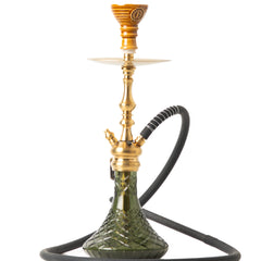 COCOYAYA Simba Hookah - Dark Green Base & Golden Stem