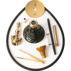 COCOYAYA Simba Hookah - Dark Green Base & Golden Stem