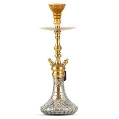 COCOYAYA Simba Hookah with Bag - Golden (Transparent Base)