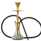 COCOYAYA Simba Hookah with Bag - Golden (Transparent Base)