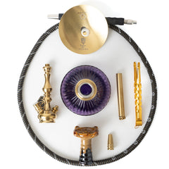 COCOYAYA Simba Hookah - Light Purple Base & Golden Stem