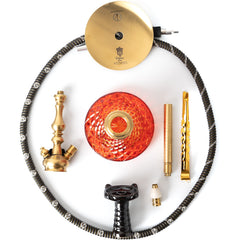 COCOYAYA Simba Hookah - Red Base & Golden Stem