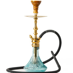COCOYAYA Simba Hookah - Sky Blue Base & Golden Stem