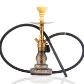 COCOYAYA VIP Lila Hookah - Golden Stem (Grey Base)