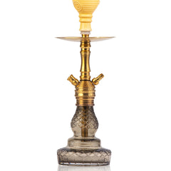 COCOYAYA VIP Lila Hookah - Golden Stem (Grey Base)