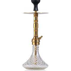 COCOYAYA Vega Hookah - Gold Stem & Transparent Base