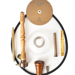 COCOYAYA Woody King Hookah - Light Wood & Transparent Base