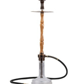 COCOYAYA Woody King Hookah - Light Wood & Transparent Base