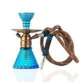 COCOYAYA X8 Hookah - Bronze Stem & Sky Blue Base
