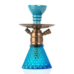 COCOYAYA X8 Hookah - Bronze Stem & Sky Blue Base