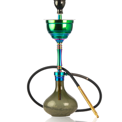 COCOYAYA Yara Hookah - Rainbow Stem (Green Base)