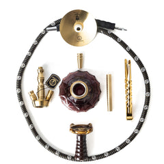 COCOYAYA Coco Mini Hookah - Golden (Purple Base)