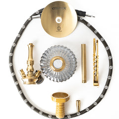 COCOYAYA Madrid Hookah - Golden (Black Base)