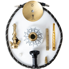 COCOYAYA Simba Hookah - Golden (White Base)