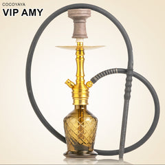 COCOYAYA VIP Amy Hookah - Gold Stem & Grey Base
