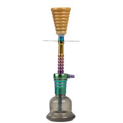 Cocoyaya Kaka Hookah (Conquer Series) - Rainbow (Cut Glass Base)