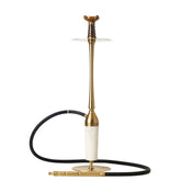 Cocoyaya Slims Sterling Hookah - Golden Stem & White Marble Base
