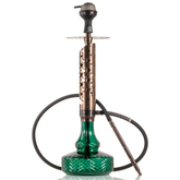COCOYAYA Almavi Hookah (Ferro Series) with Bag - Bronze Stem & Green Base
