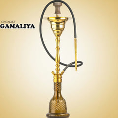 COCOYAYA Gamaliya Hookah - Golden Stem & Grey Base