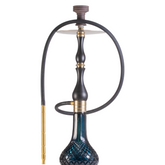 COCOYAYA Ghazi Hookah - Black Gold Stem & Blue Base