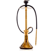 COCOYAYA King Series Heygan Hookah with Black Bag - Gold Stem & Grey Base