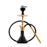 COCOYAYA Simba Hookah with Light Grey Bag - Gold Stem & Black Base