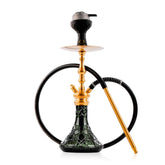 COCOYAYA Simba Hookah with Camel Bag - Gold Stem & Emerald Green Base