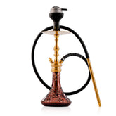 COCOYAYA Simba Hookah with Light Grey Bag - Gold Stem & Light Purple Base