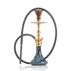 COCOYAYA Simba Hookah - Gold Stem & Navy Base
