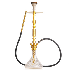 COCOYAYA King Series Hookah - Gold Stem (Transparent Base)