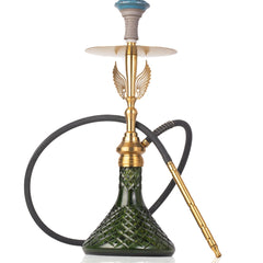 COCOYAYA Phantom Hookah - Golden Stem & Green Base
