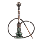 COCOYAYA Valeria Zipper Hookah with Bag - Bronze Stem & Green Base