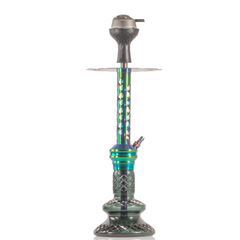 COCOYAYA Valeria Bone Hookah with Bag - Rainbow Stem & Green Base