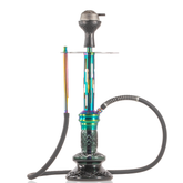 COCOYAYA Valeria Zipper Hookah with Bag - Rainbow Stem & Green Base