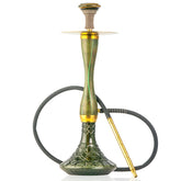 COCOYAYA Wood Pro Hookah - Green Stem (Black Base)