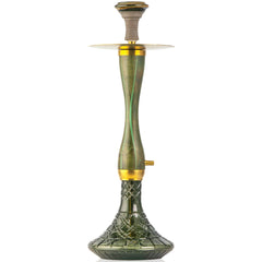COCOYAYA Wood Pro Hookah - Green Stem (Black Base)