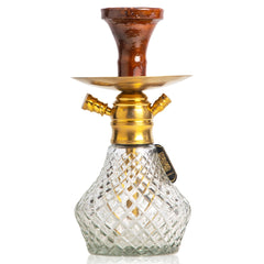 COCOYAYA X10 Hookah - Gold Stem & Transparent Base