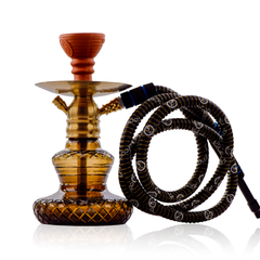 COCOYAYA X4 Carafe Hookah - Gold Stem & Brown Base