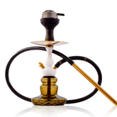 COCOYAYA XL1 Hookah with Black Bag - Gold Stem & Grey Base
