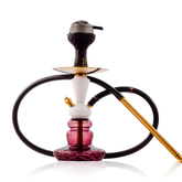 COCOYAYA XL6 Hookah with Black Bag - Gold Stem & Light Purple Base